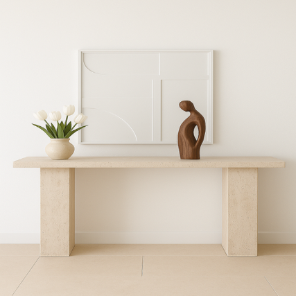 Console en travertin Mosa